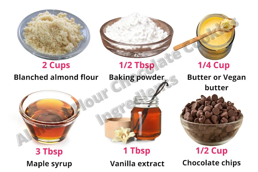 Almond Flour Chocolate Cookies Ingredients