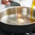 Heat the oil or Butter on the Pan