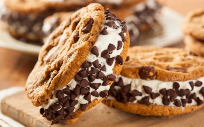 Ice Cream and Chocolate Chip Cookies